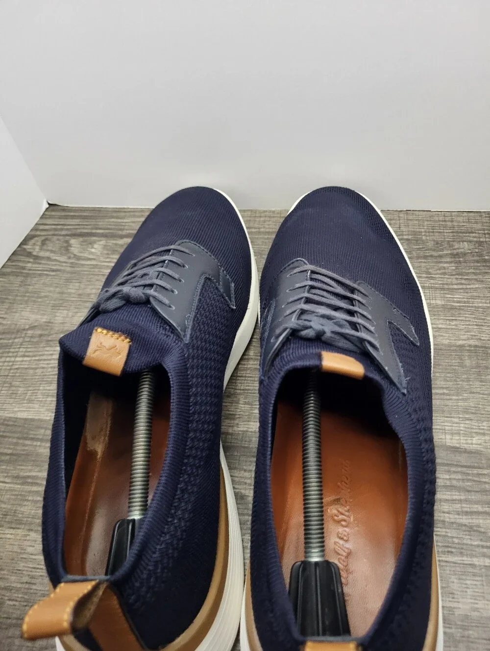 Wolf & Shepherd Swiftknit Derby Sneakers Blue Knit Lace Up Men 15 Casual Comfort